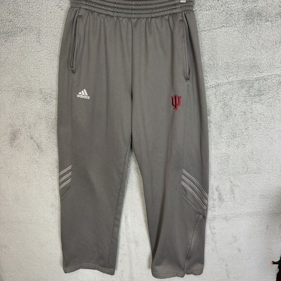 adidas Other - Adidas Indiana‎ Hoosiers Sweatpants Mens M Grey Fleece Drawstring